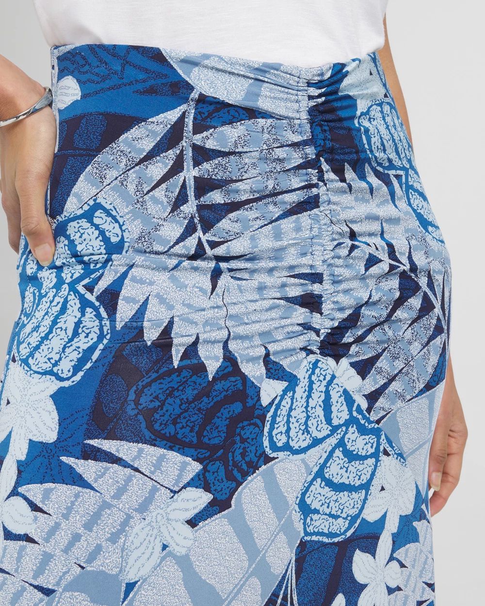 Ruched Front Maxi Skirt White House Black Market